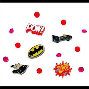 NEW Origami Owl Lot of Batman Charms & Swarovski Stardust Crystals